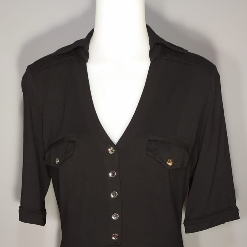 WHITE HOUSE BLACK MARKET CASUAL BLACK DRESS